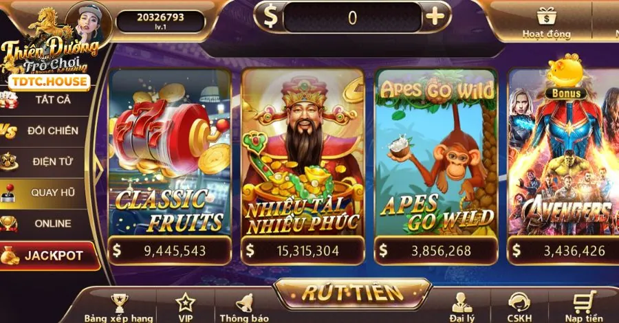 Các trò chơi slot game nổ hũ với giải thưởng lớn tại TOT88